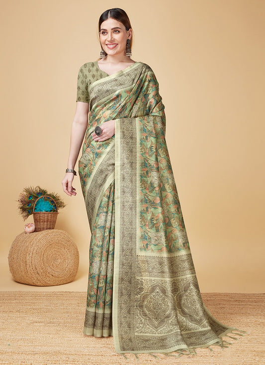 Casual Printed Silk Saree - S5540