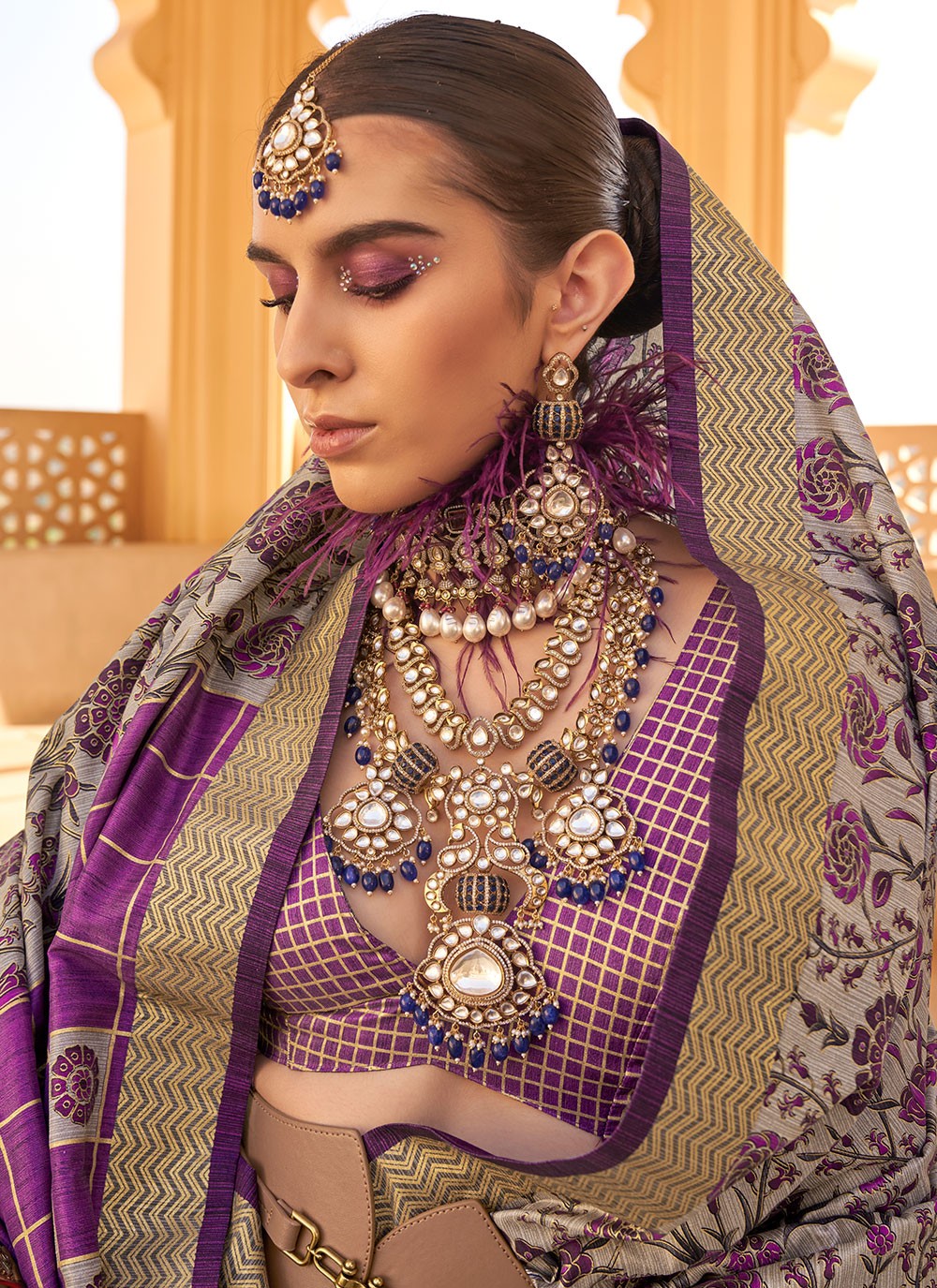 Classic Printed Silk Saree - S6215
