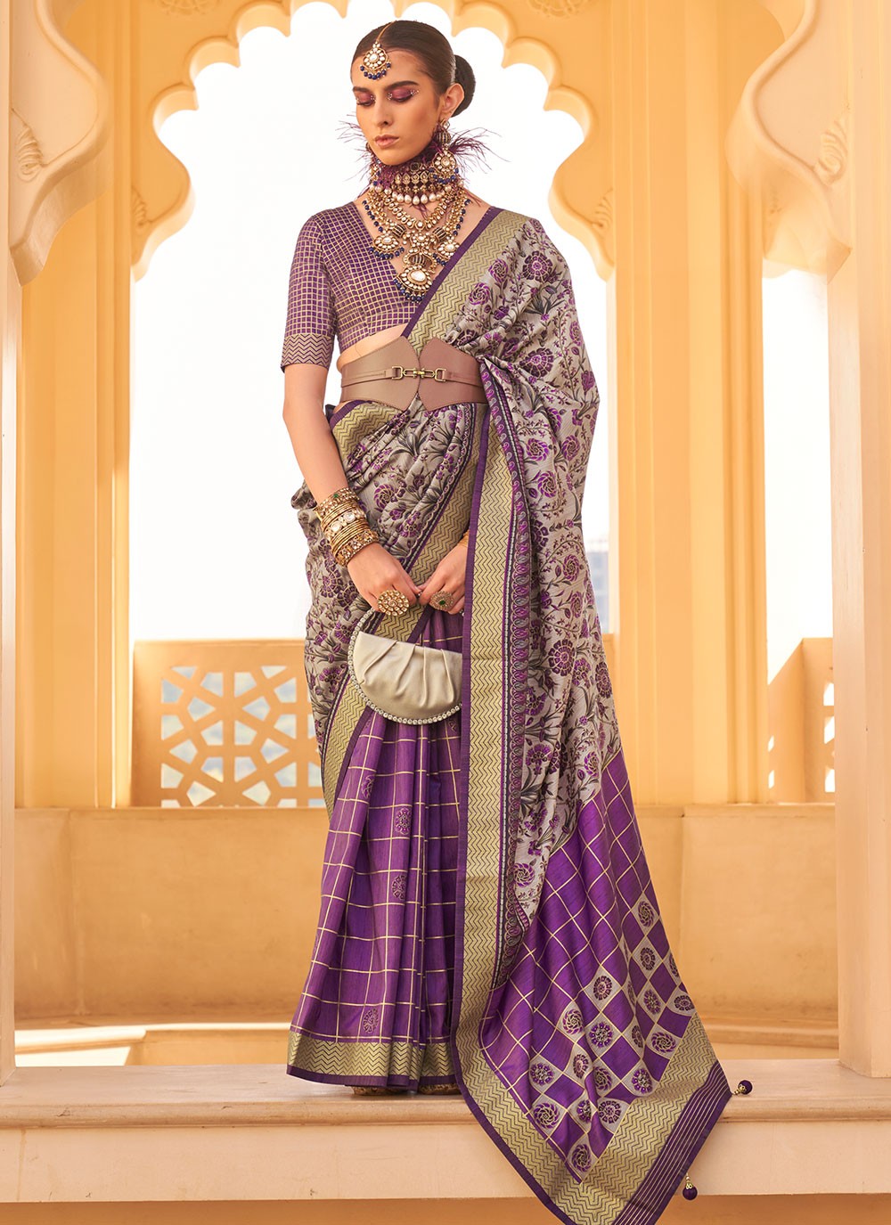 Classic Printed Silk Saree - S6215