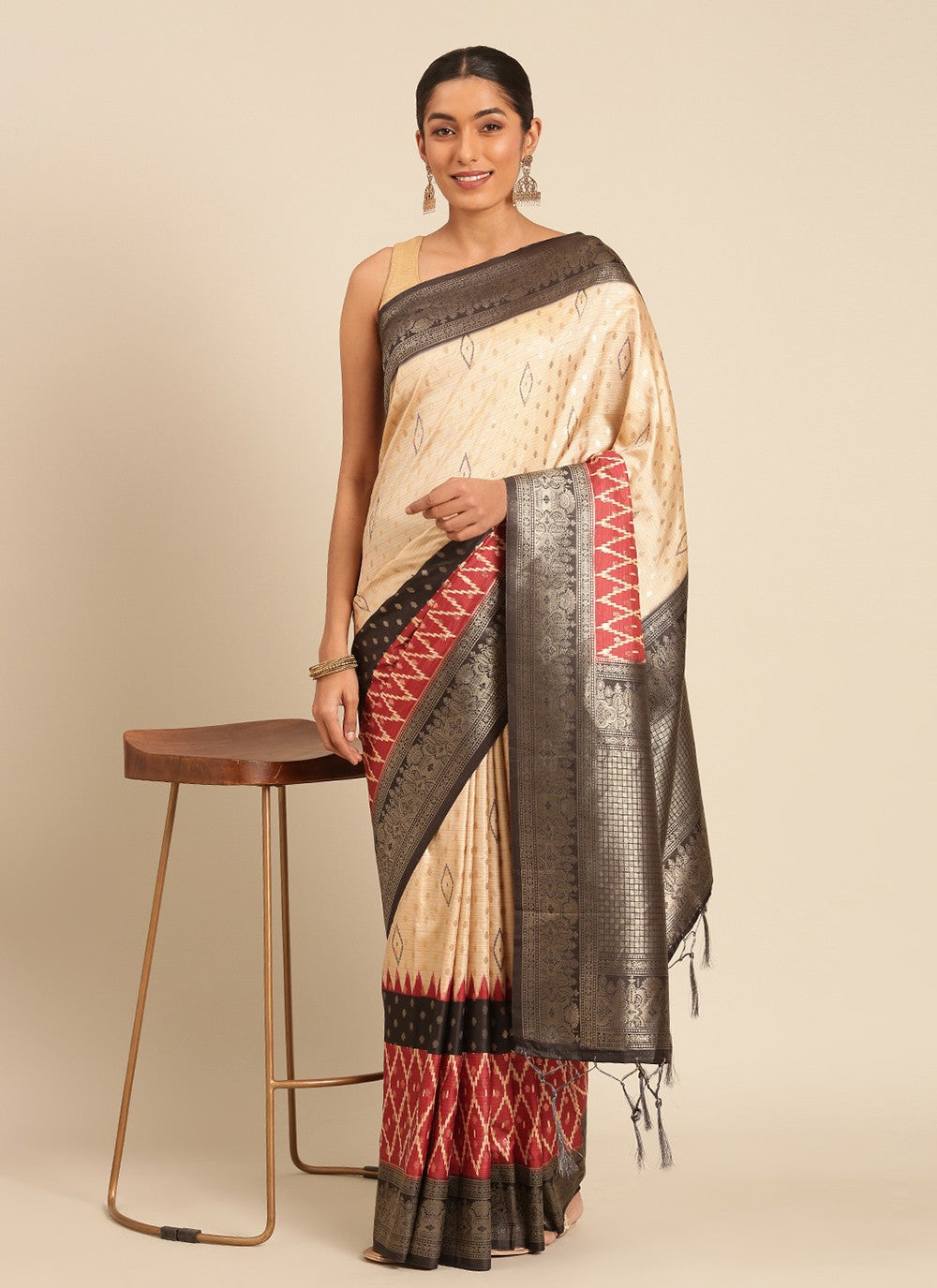 Traditional Printed Silk Saree - S8156