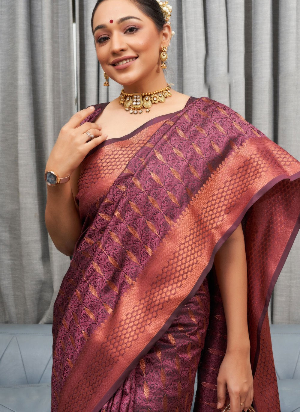 Traditional Jacquard Work Silk Saree - S2820
