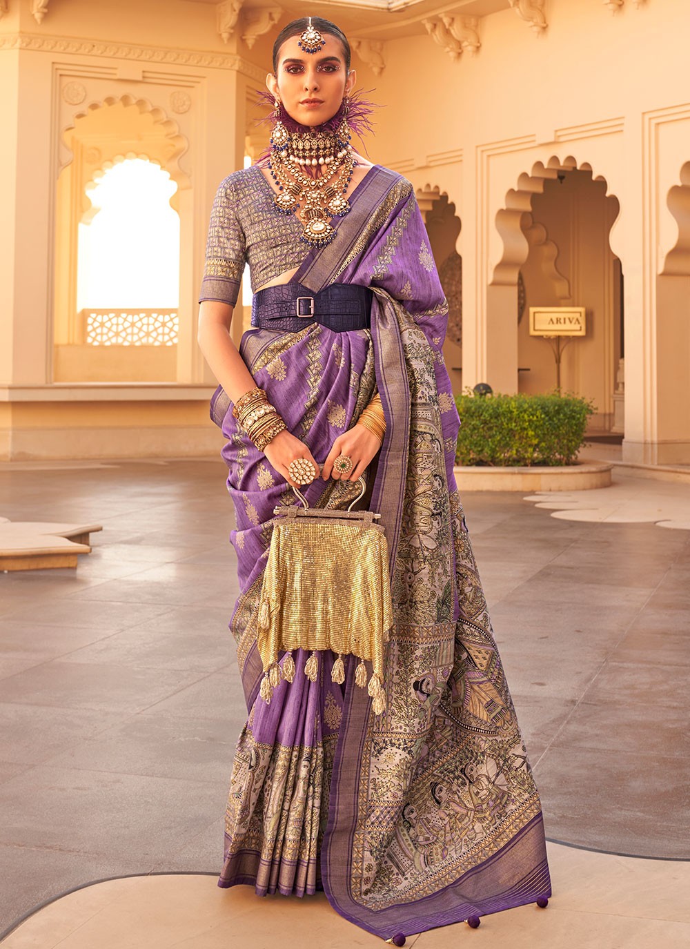 Classic Printed Silk Saree - S6215