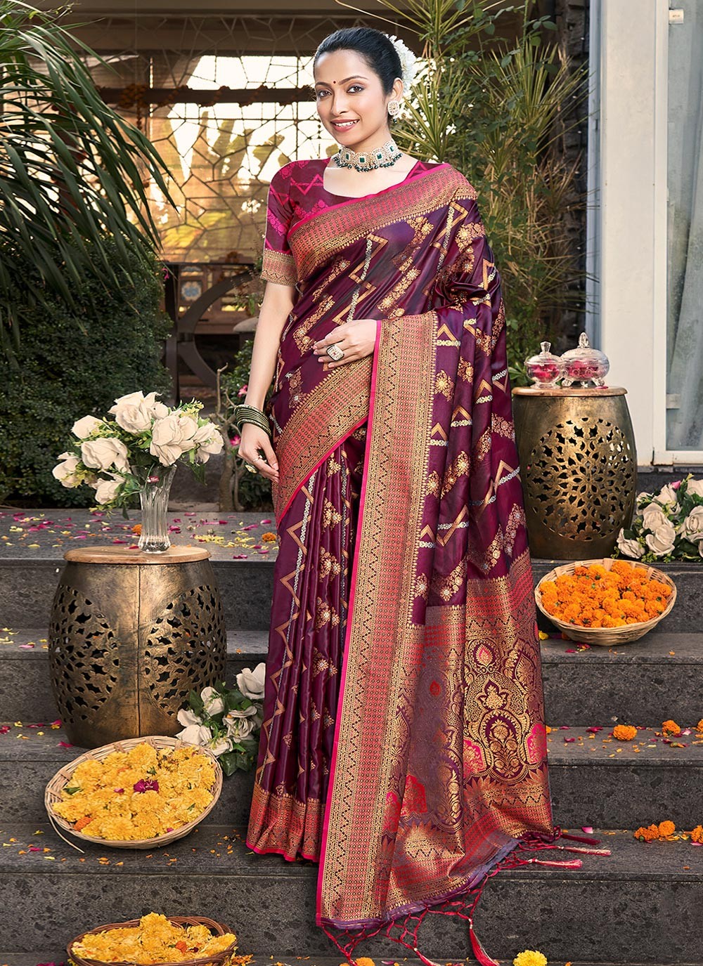 Traditional Weaving Zari Silk Saree - S6788