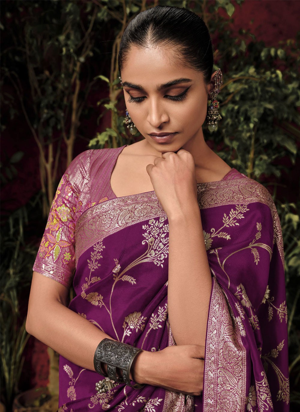 Classic Weaving Zari Silk, Viscose Saree - S4970