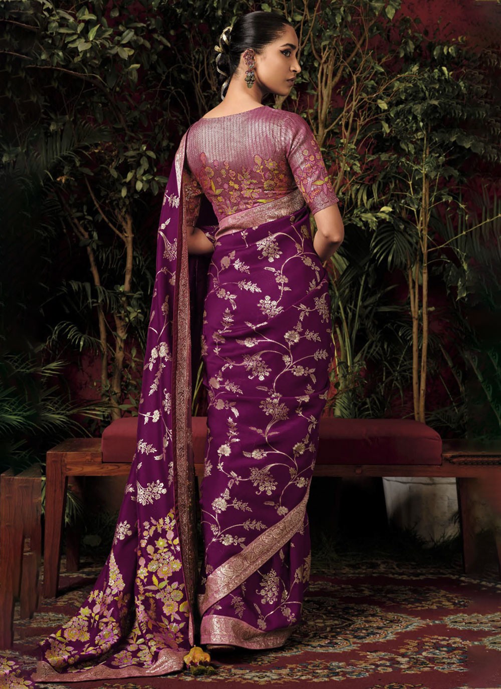 Classic Weaving Zari Silk, Viscose Saree - S4970
