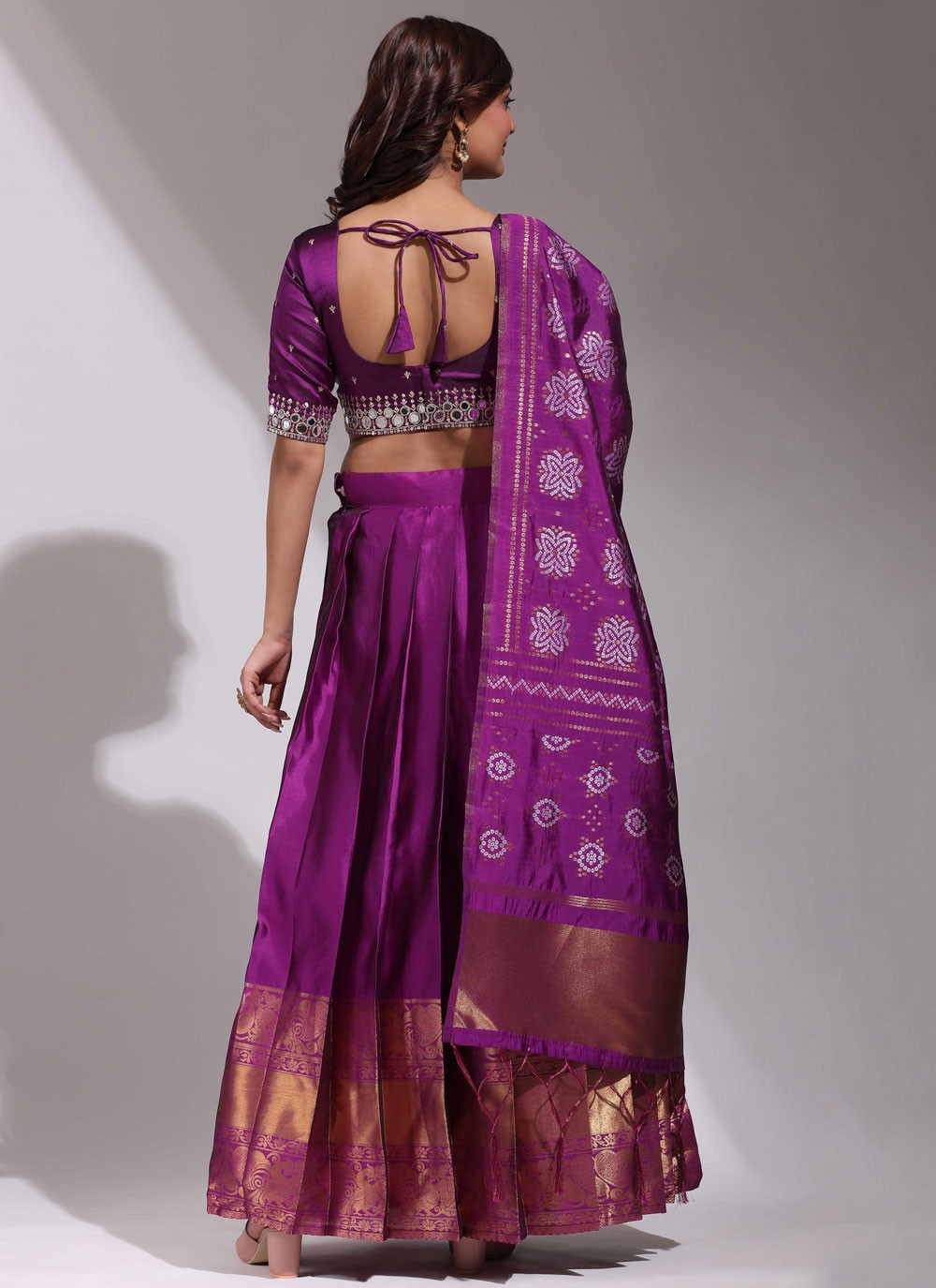 Woven Silk A - Line Lehenga - L2506