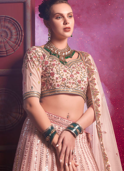 Embroidered Silk Readymade Lehenga Choli - L2211