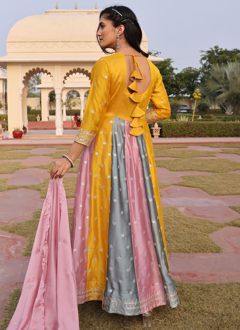 Salwar Suit Embroidered Multi Colour Rangoli T5866