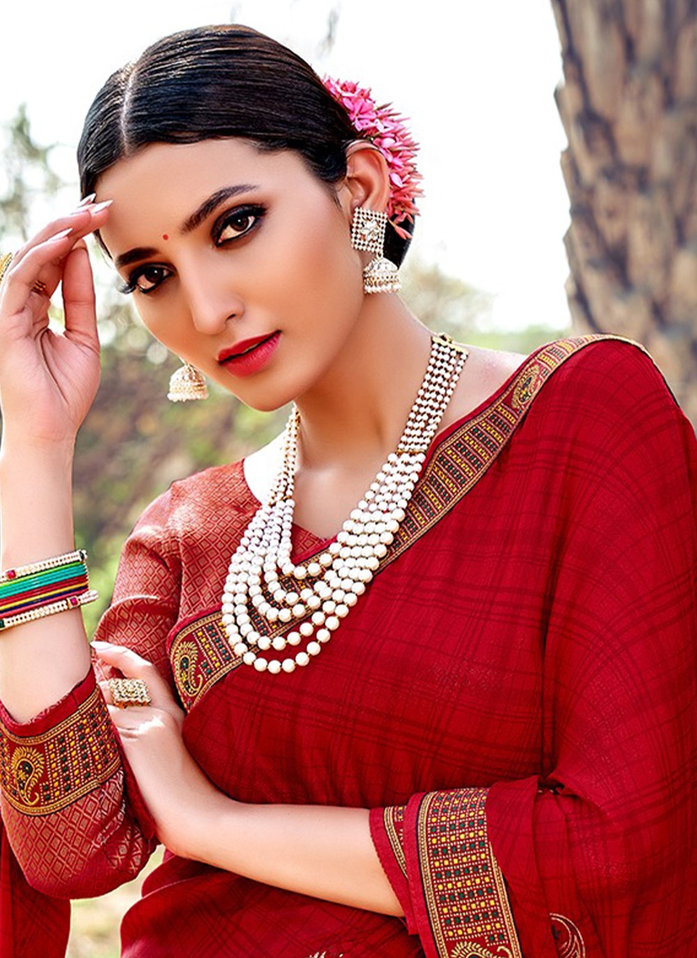 Classic Printed Silk Saree - S3197