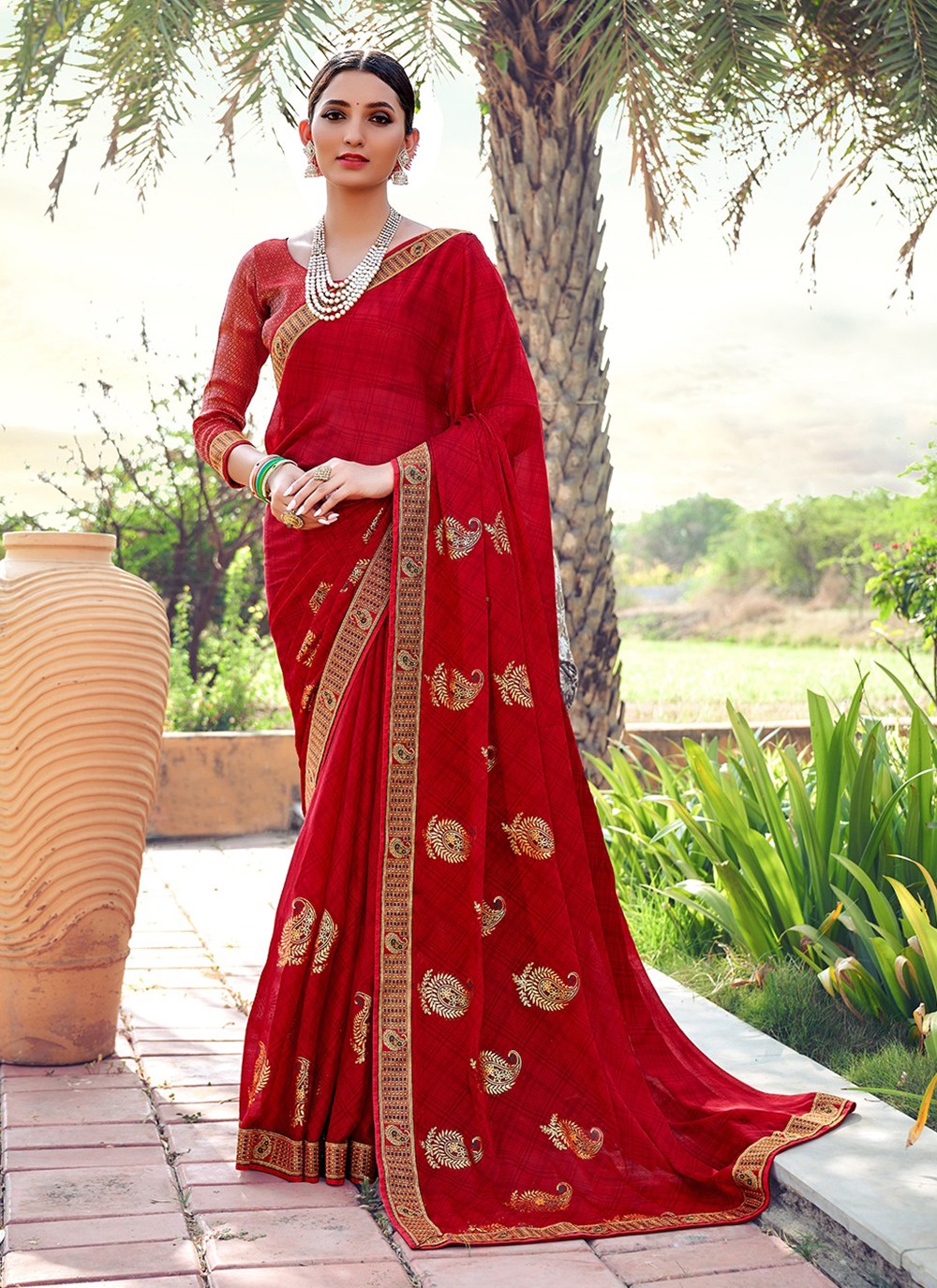 Classic Printed Silk Saree - S3197
