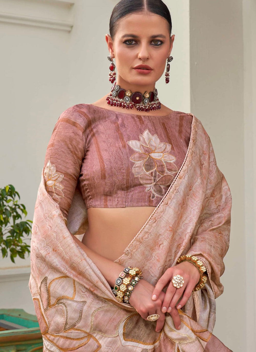 Classic Printed Silk Saree - S8450