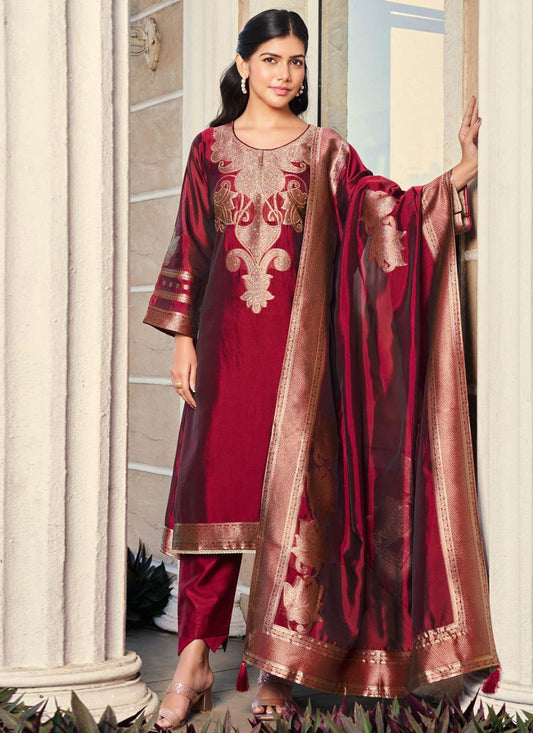 Archive Woven 316156 Maroon T6644