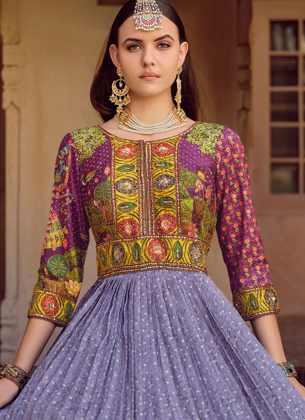 Embroidered Silk Gown - G1894