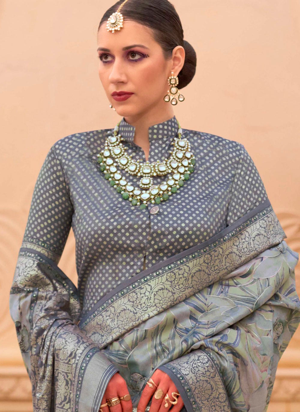 Classic Border Work Silk Saree - S7277