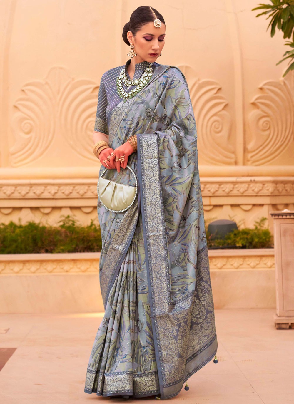Classic Border Work Silk Saree - S7277