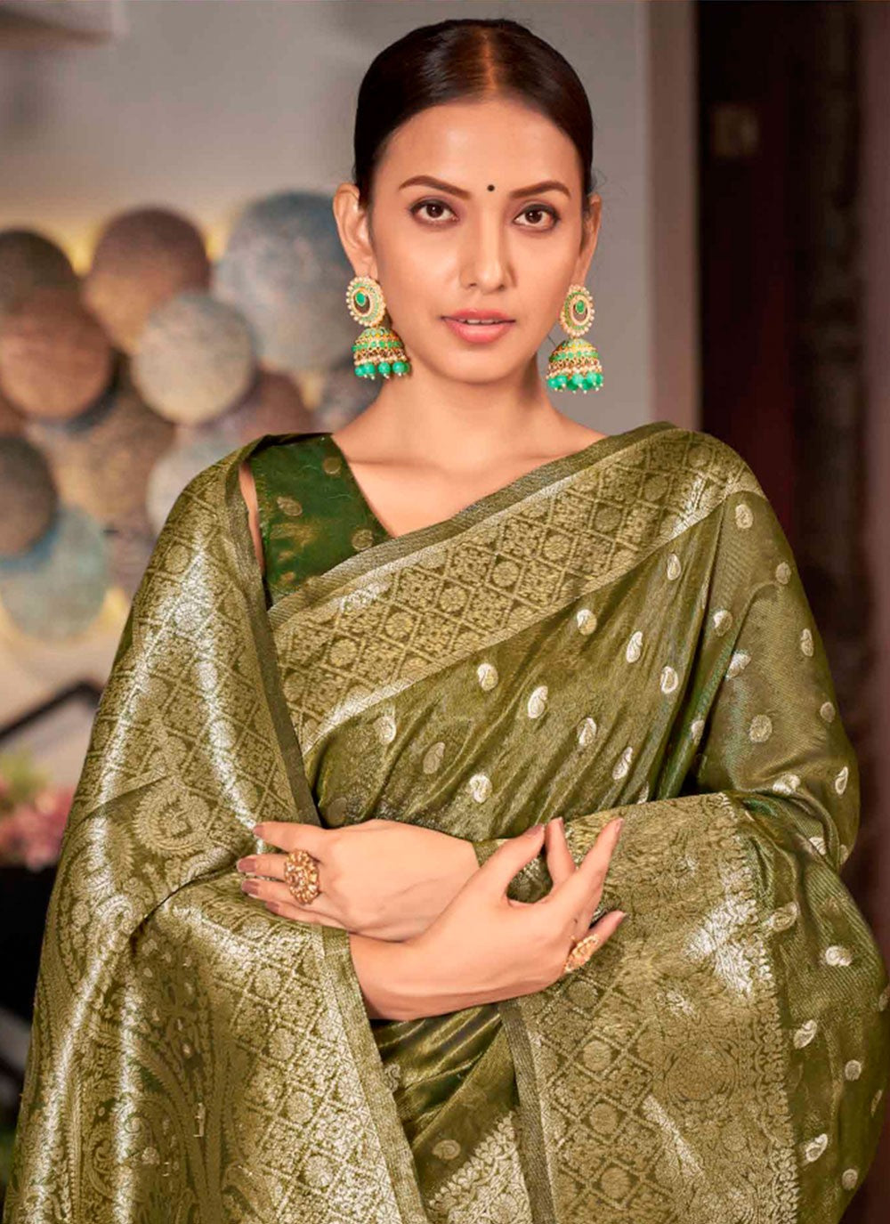 Contemporary Weaving Zari Silk Saree - S2929