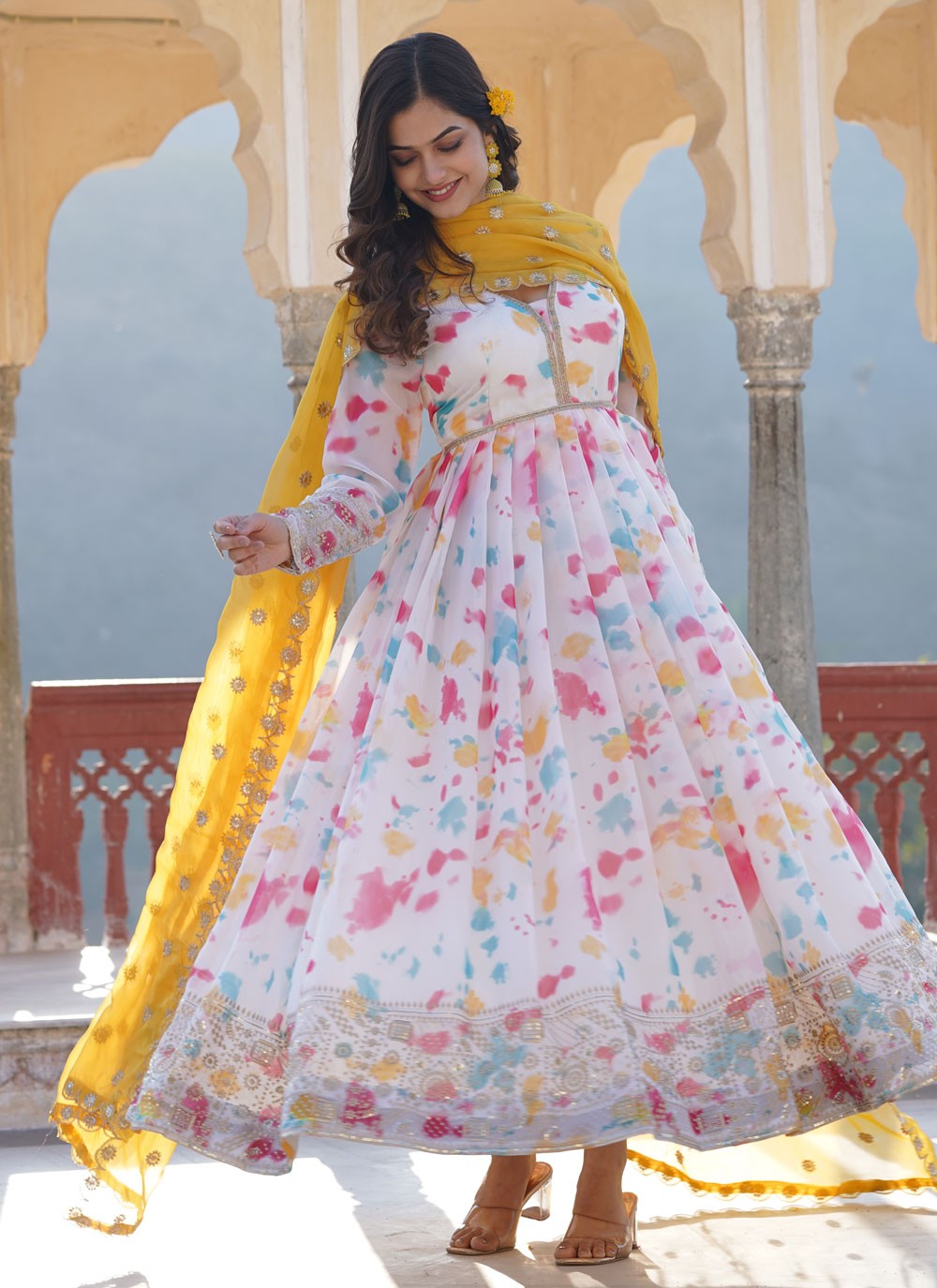 Faux Georgette Gown - G1333