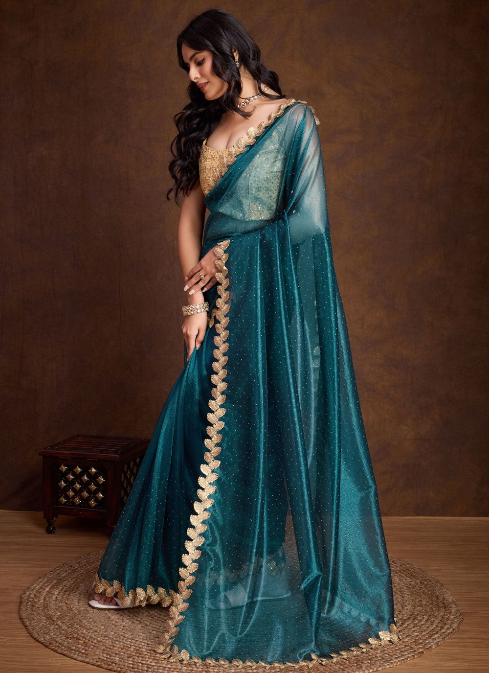 Classic Border Work Silk Saree - S8363