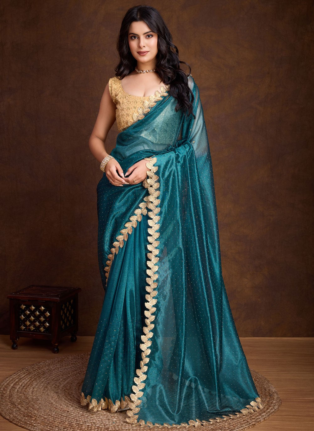 Classic Border Work Silk Saree - S8363
