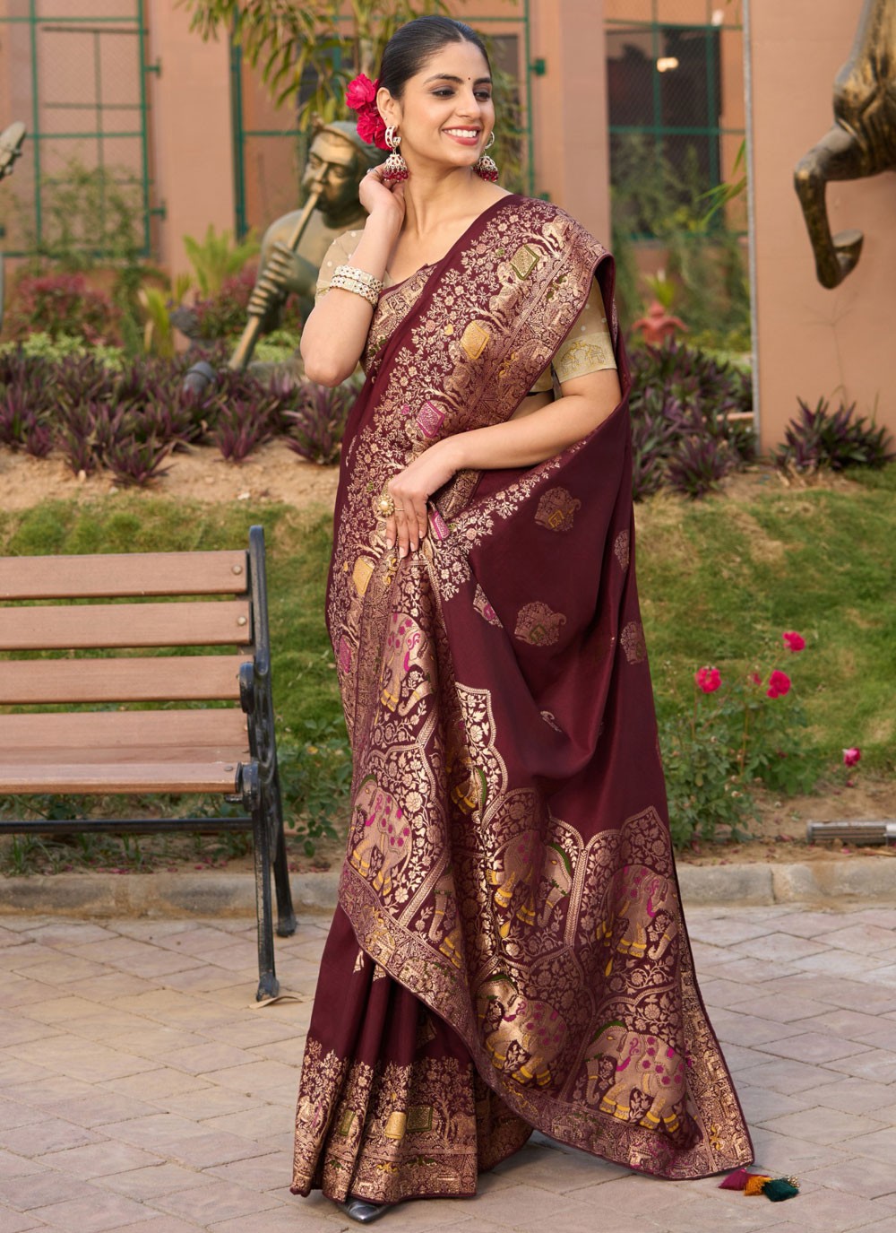 Swarovski Silk Wine Classic Saree S15101