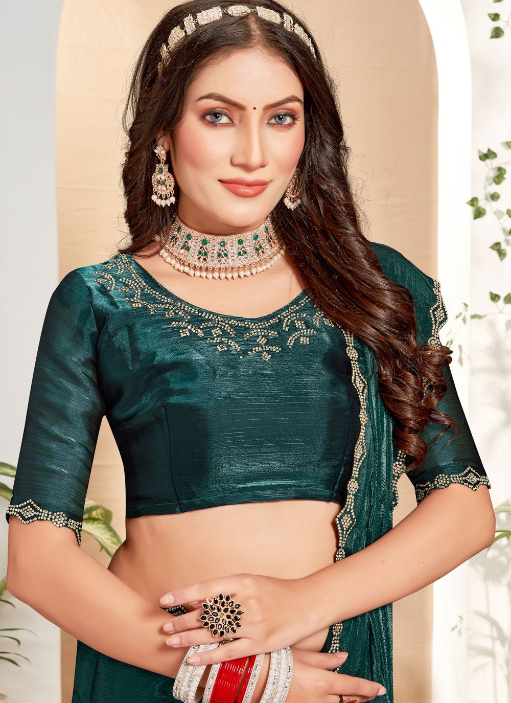 Classic Border Work Silk Saree - S7658