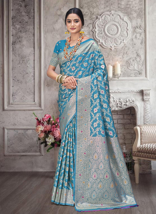 Contemporary Weaving Zari Silk Saree - S9031