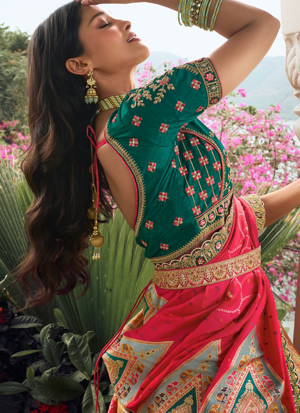 Embroidered Silk A - Line Lehenga - L2244