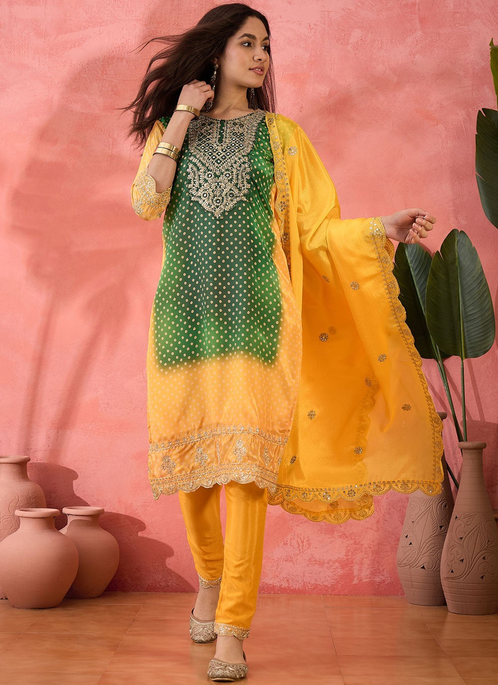 Archive Embroidered, Sequins, Zari 316809 Green T6836