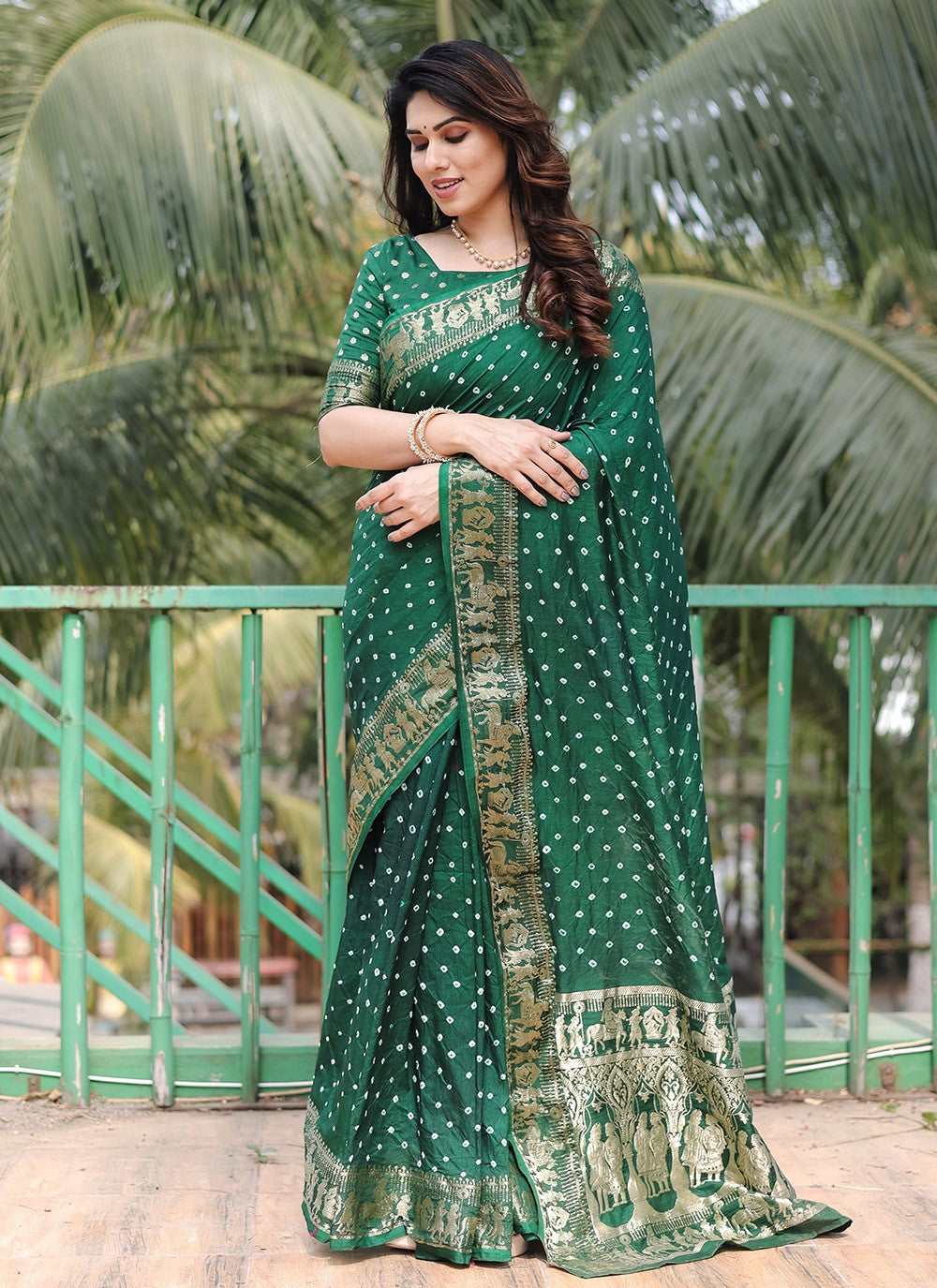 Classic Border Work Silk Saree - S9034