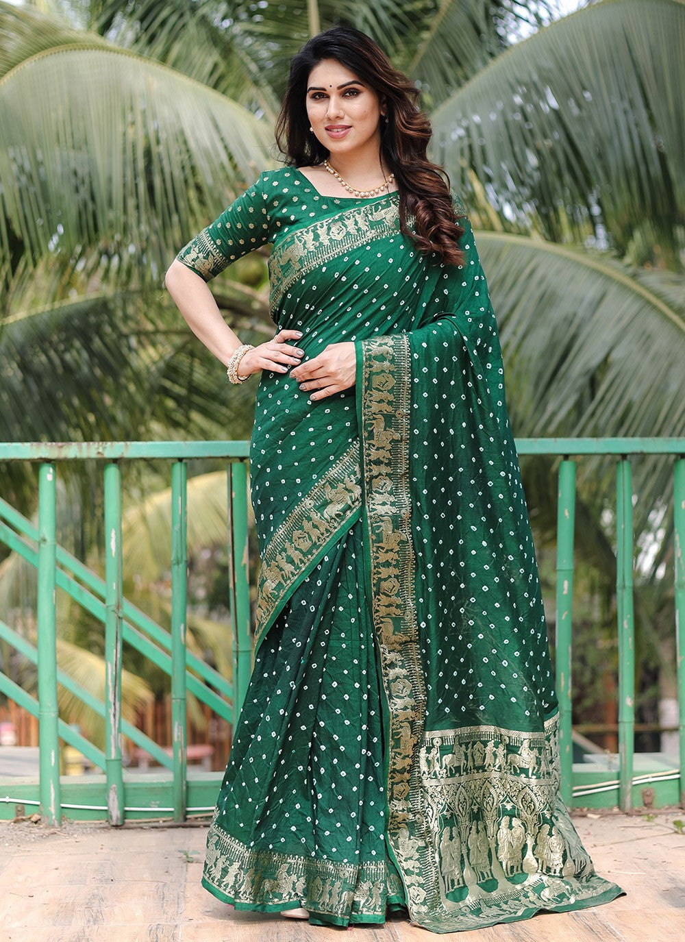 Classic Border Work Silk Saree - S9034