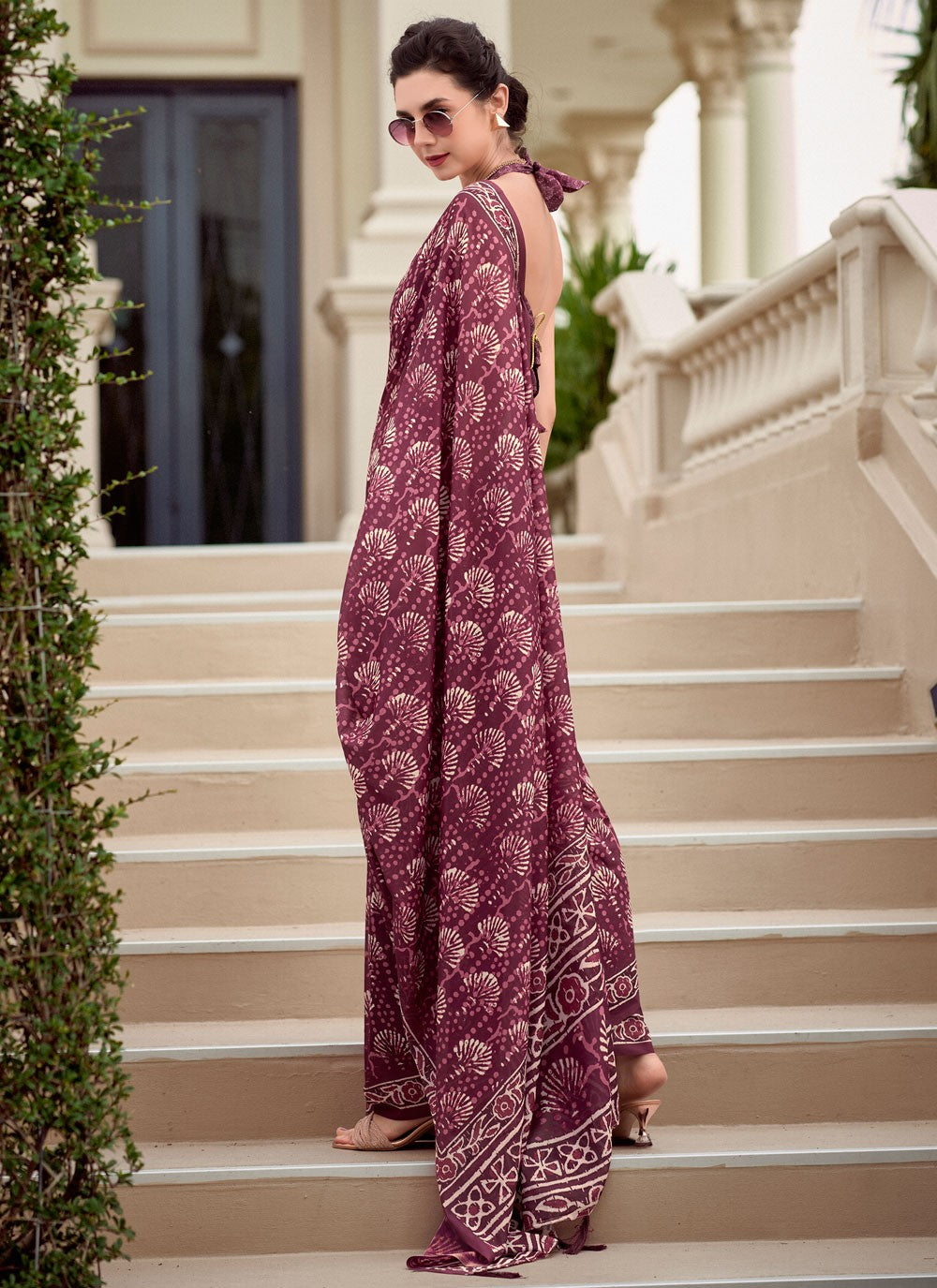 Classic Printed Silk Saree - S8140