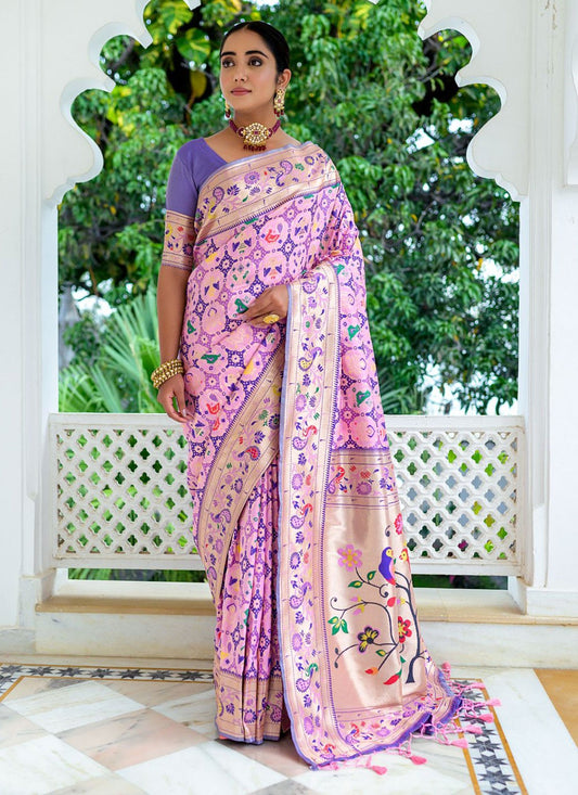 Trendy Meenakari Silk Saree - S4346
