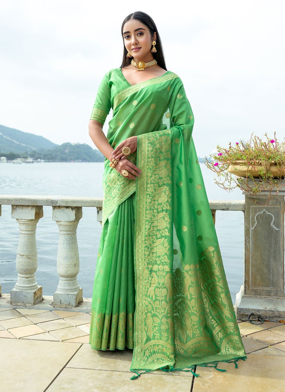 Trendy Woven Silk Saree - S4329