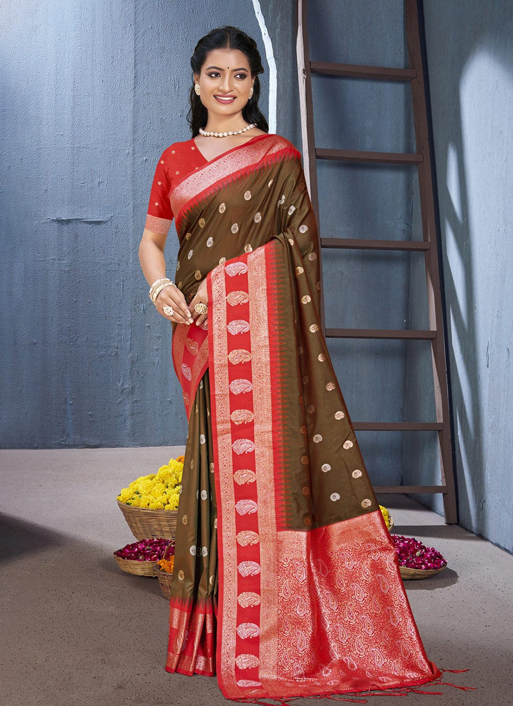 Classic Weaving Zari Silk Purple Saree - S11058