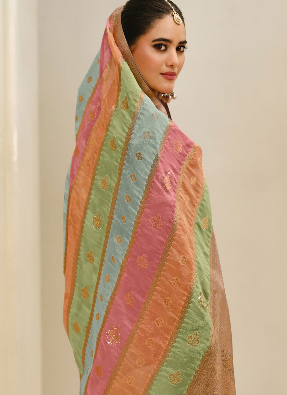 Multi Colour Silk Classic Saree Weaving Zari S20180
