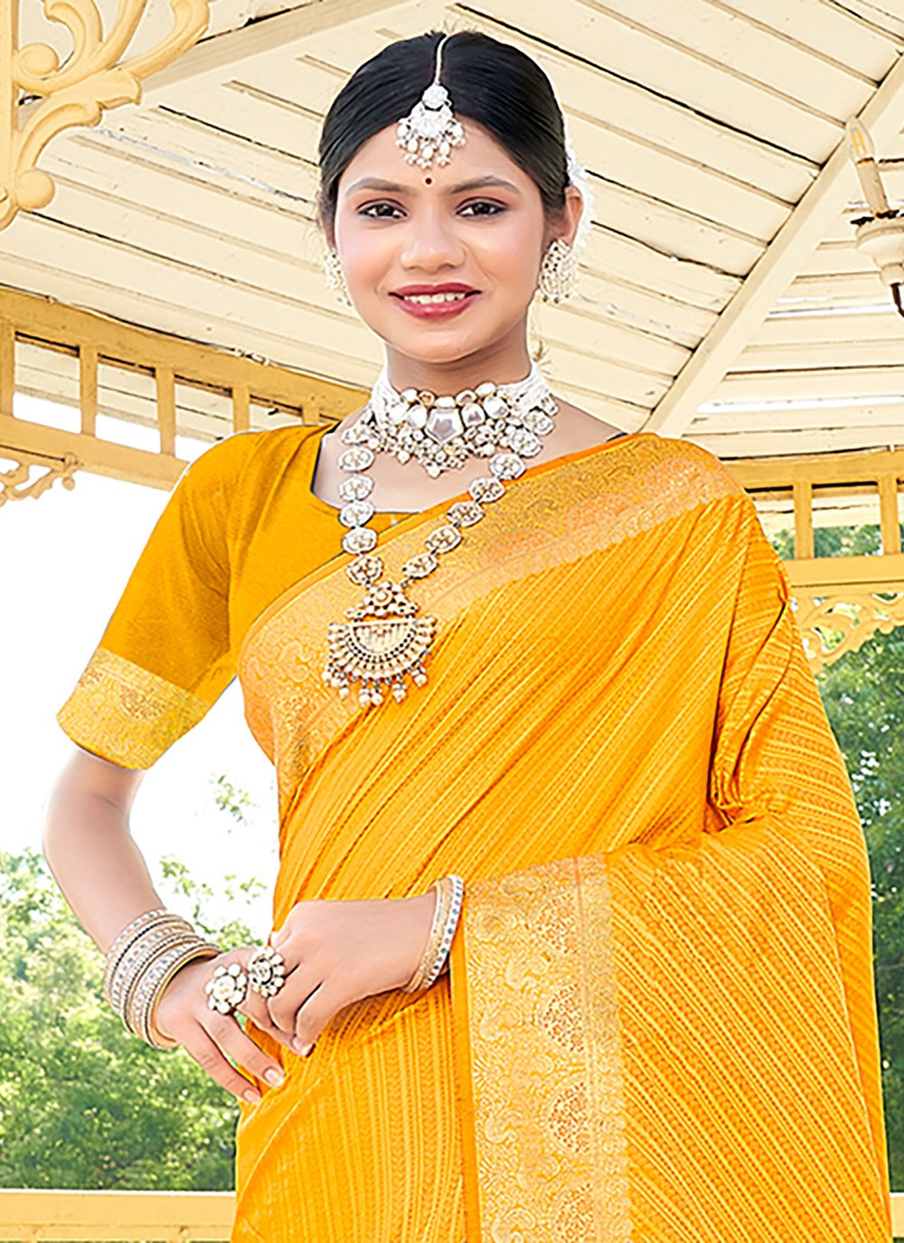Traditional Weaving Zari Silk Saree - S6658