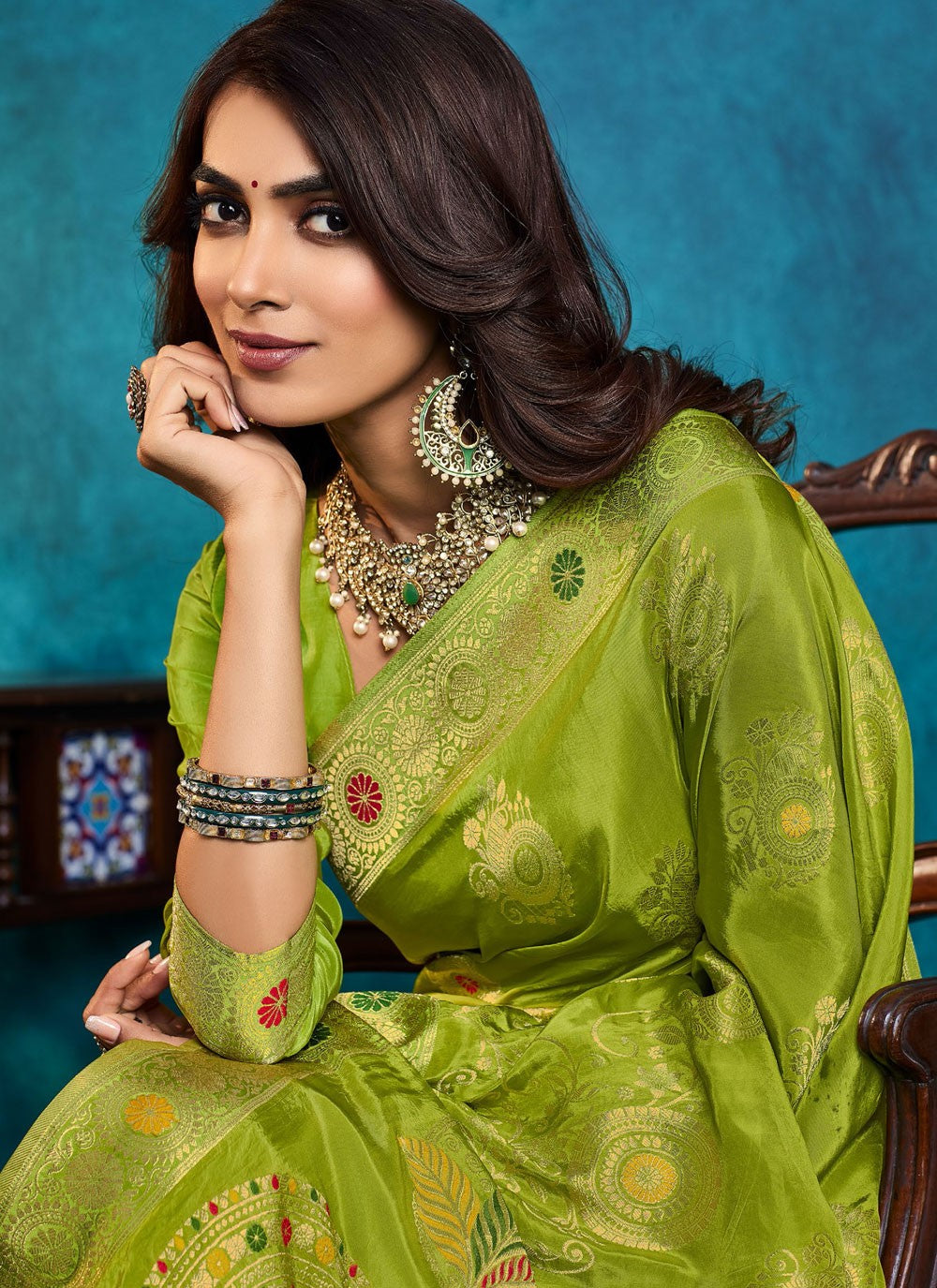 Traditional Weaving Zari Silk Hot Pink Saree - S11365