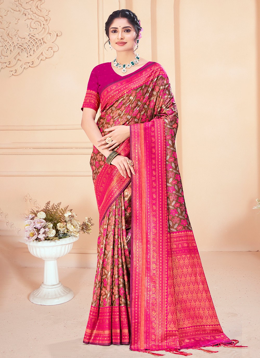 Classic Weaving Zari Silk Saree - S7466