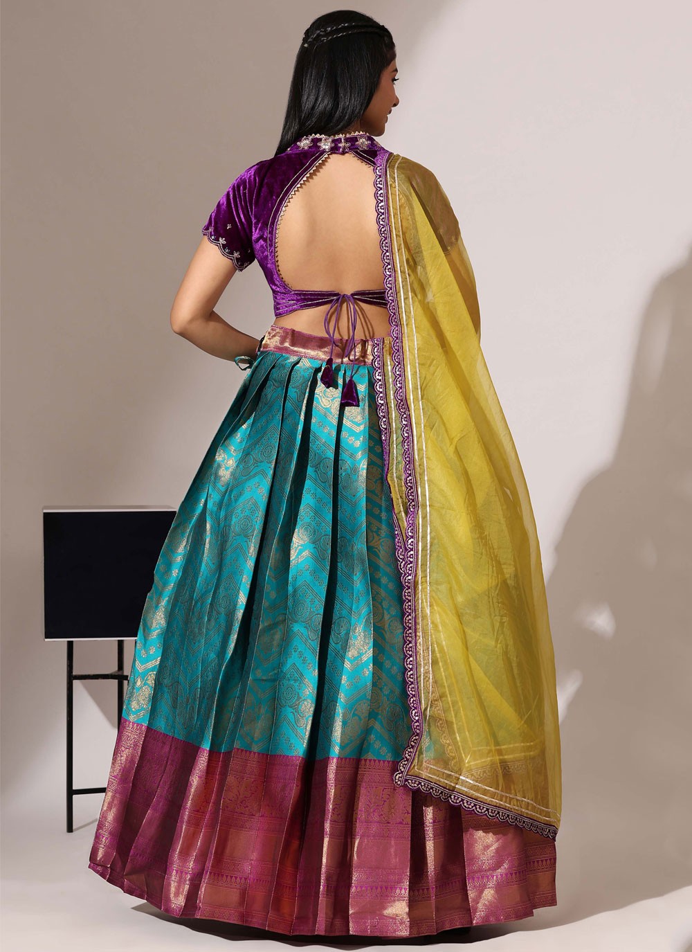 Weaving Zari Silk A - Line Lehenga - L2961