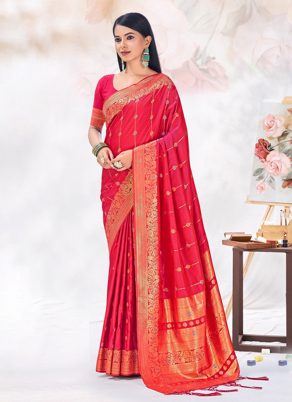 Traditional Weaving Zari Silk Saree - S6555