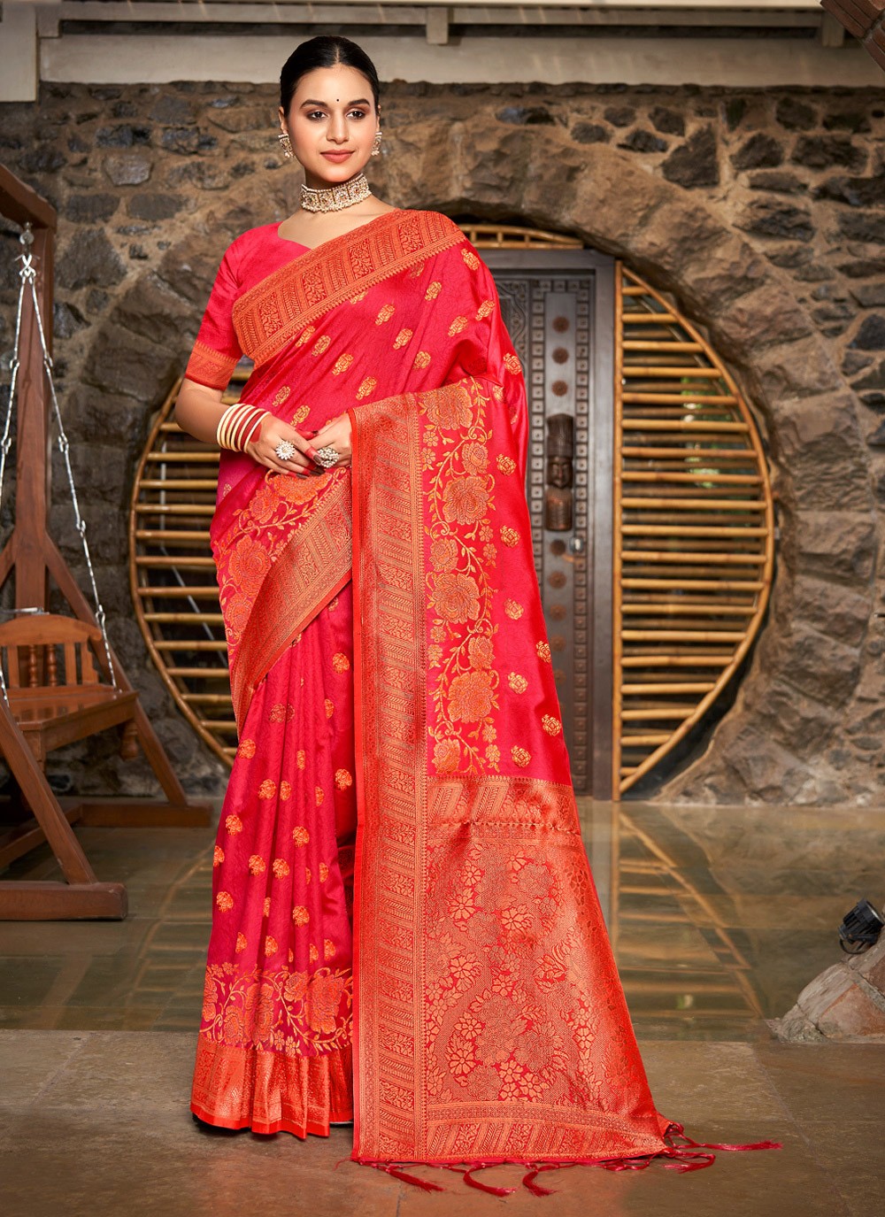 Traditional Weaving Zari Silk Saree - S5466