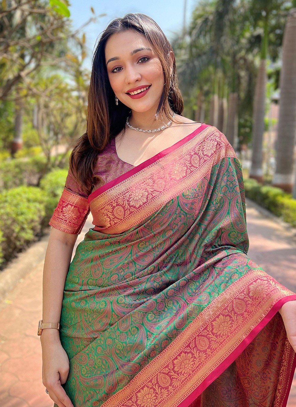 Classic Woven Silk Saree - S7845