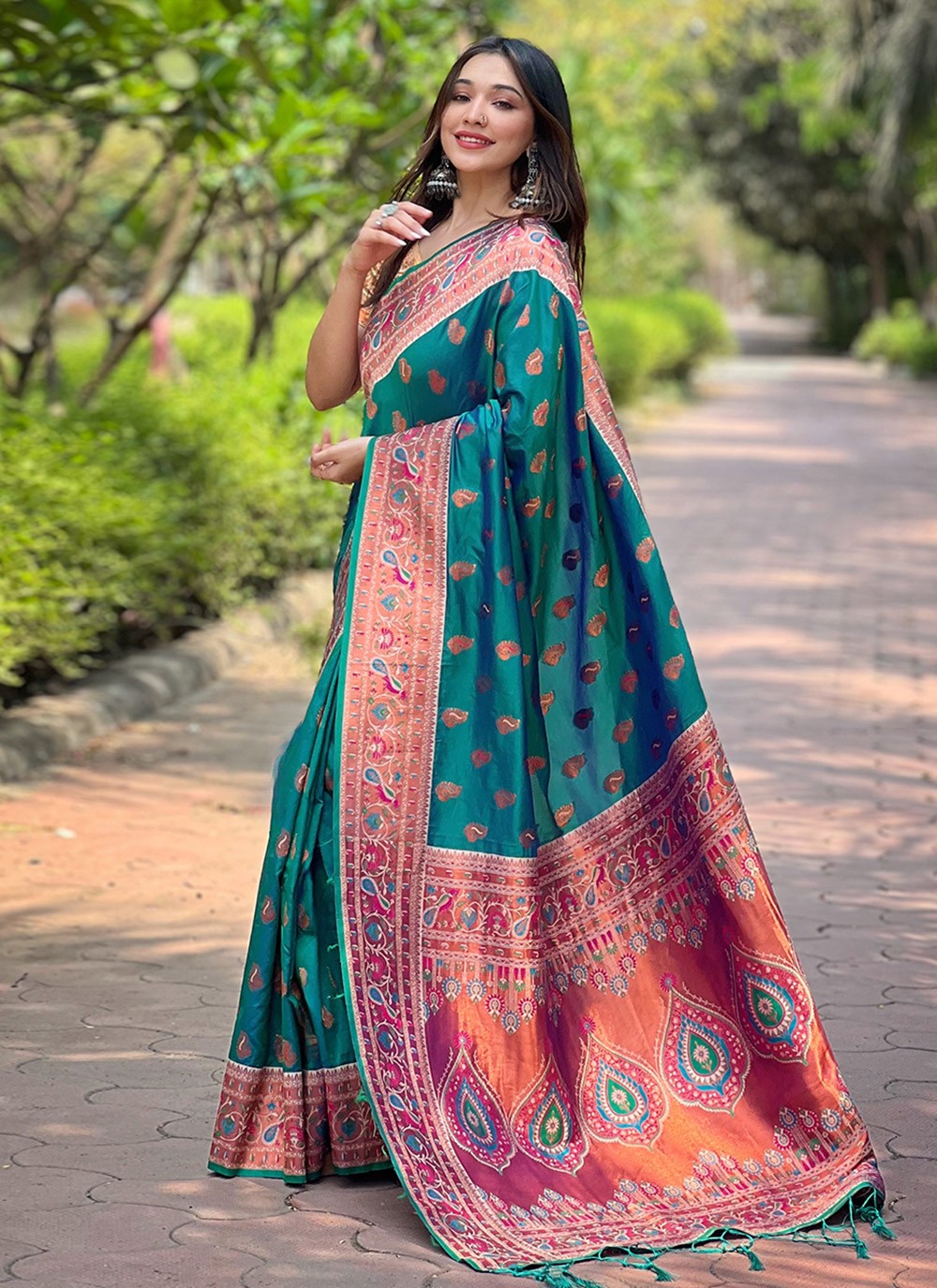 Classic Woven Paithni, Silk Saree - S8849