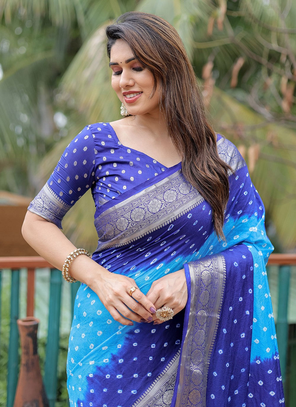 Contemporary Printed Silk Saree - S8616