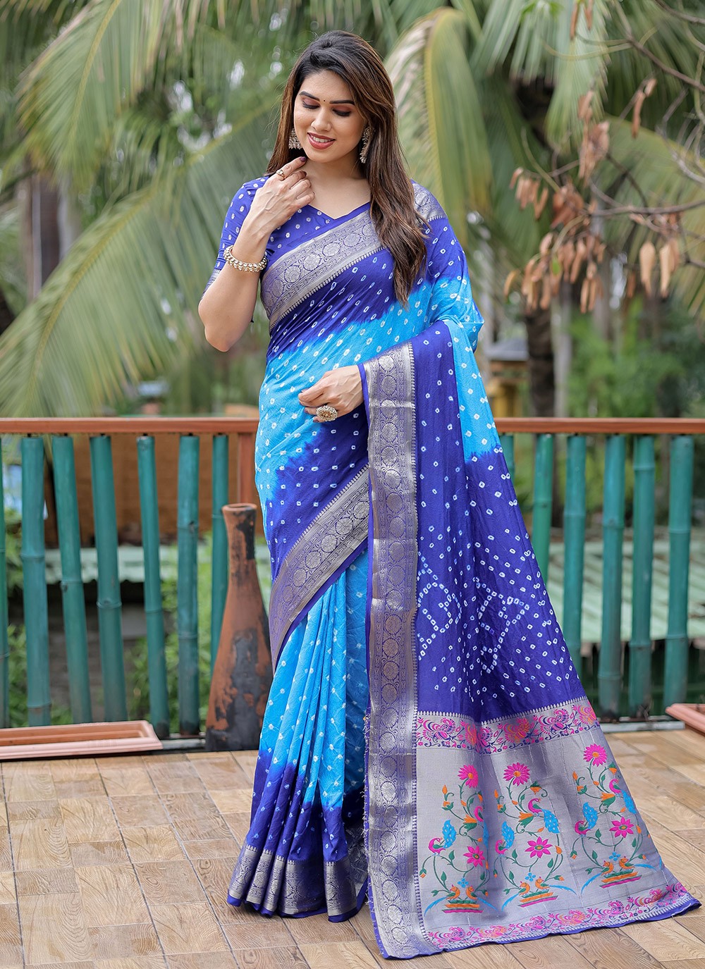 Contemporary Printed Silk Saree - S8616