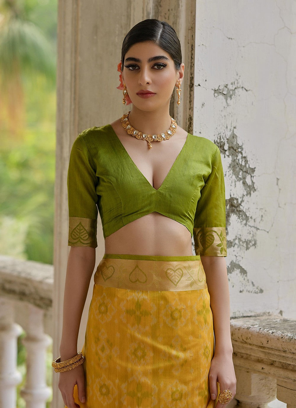 Classic Saree Woven Yellow Silk Saree S13708