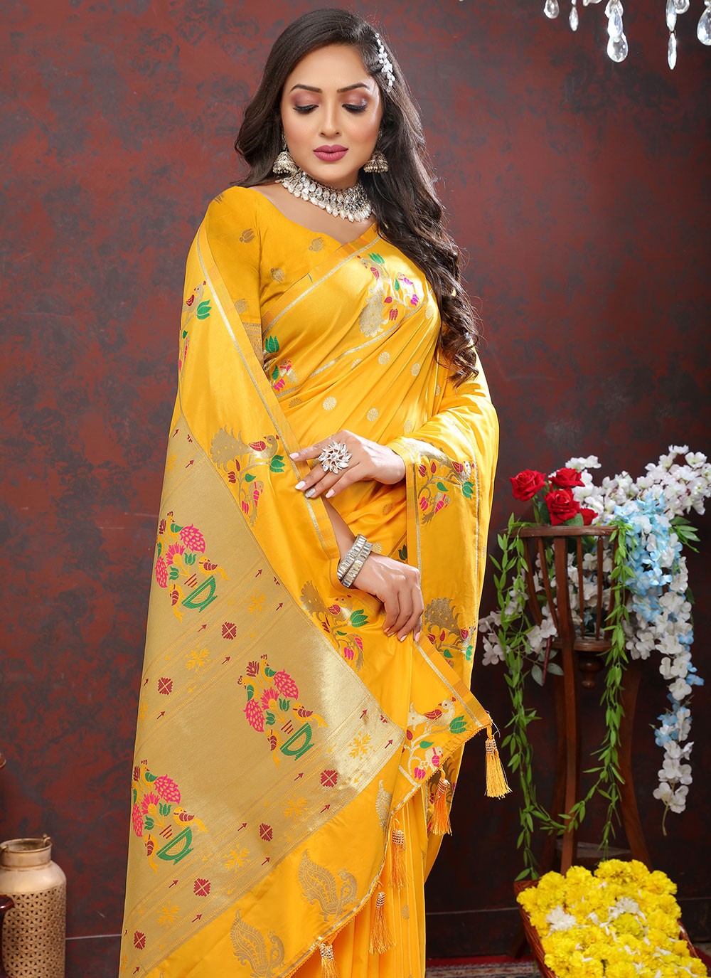 Trendy Meenakari Silk Saree - S4722