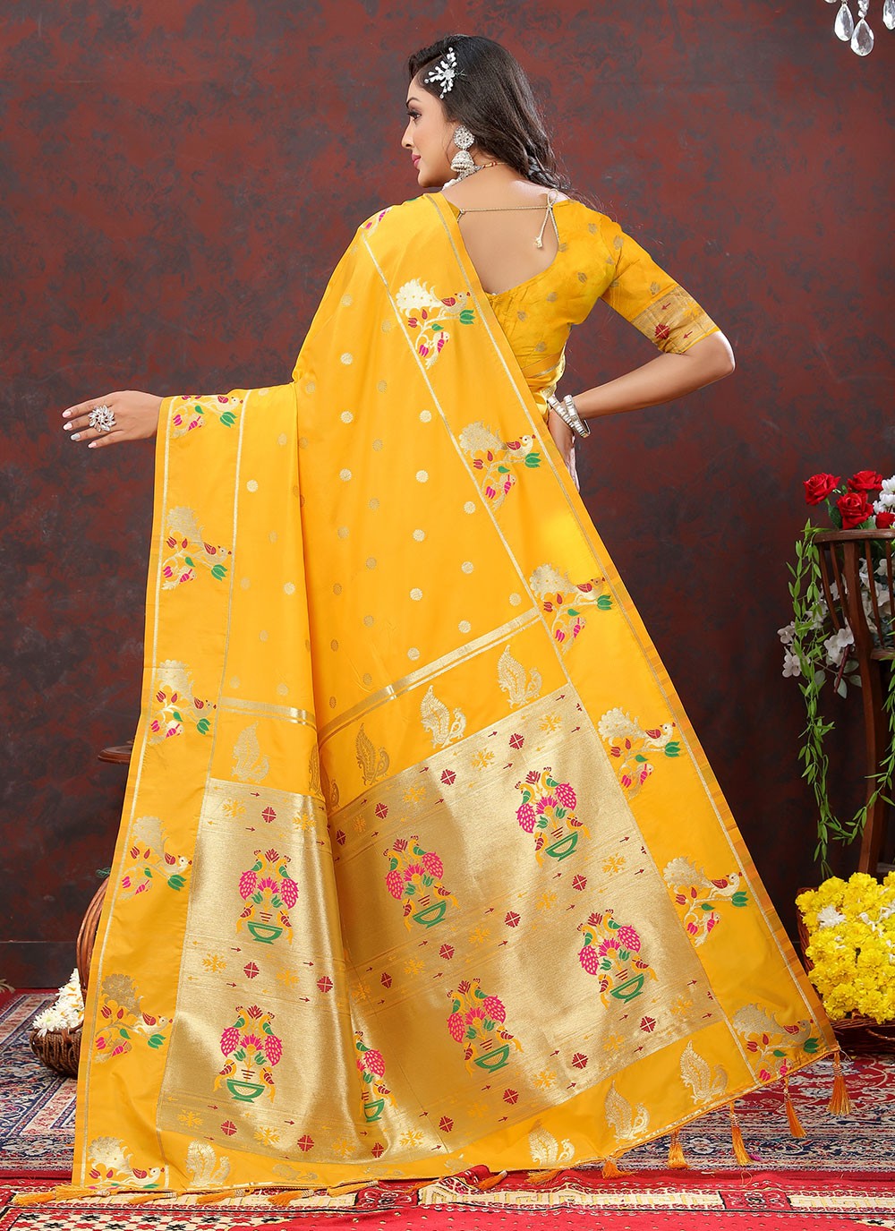 Trendy Meenakari Silk Saree - S4722