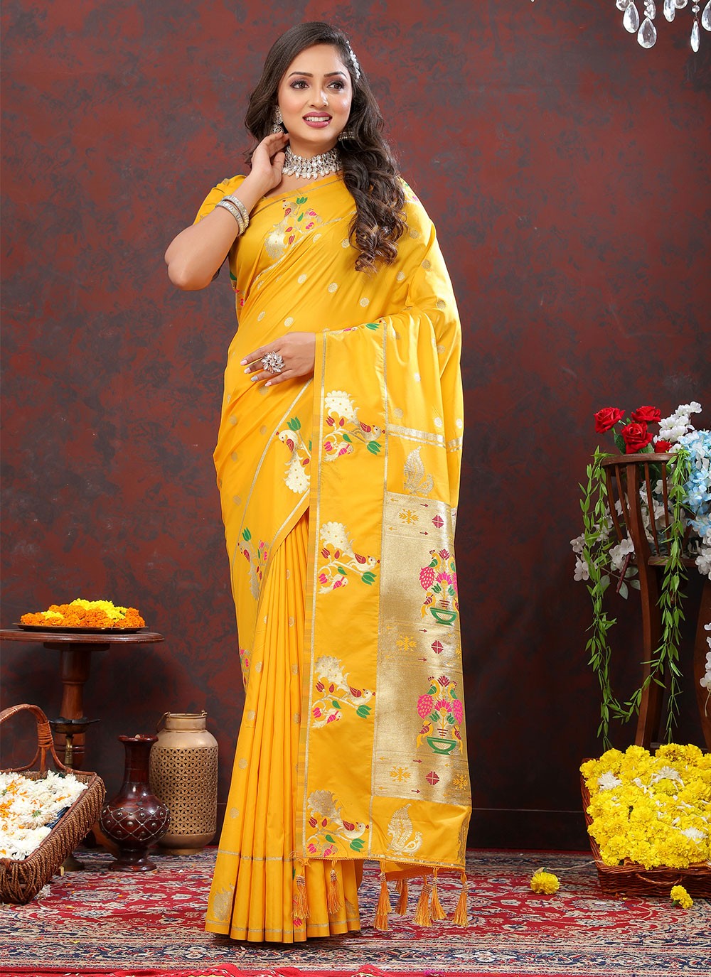 Trendy Meenakari Silk Saree - S4722