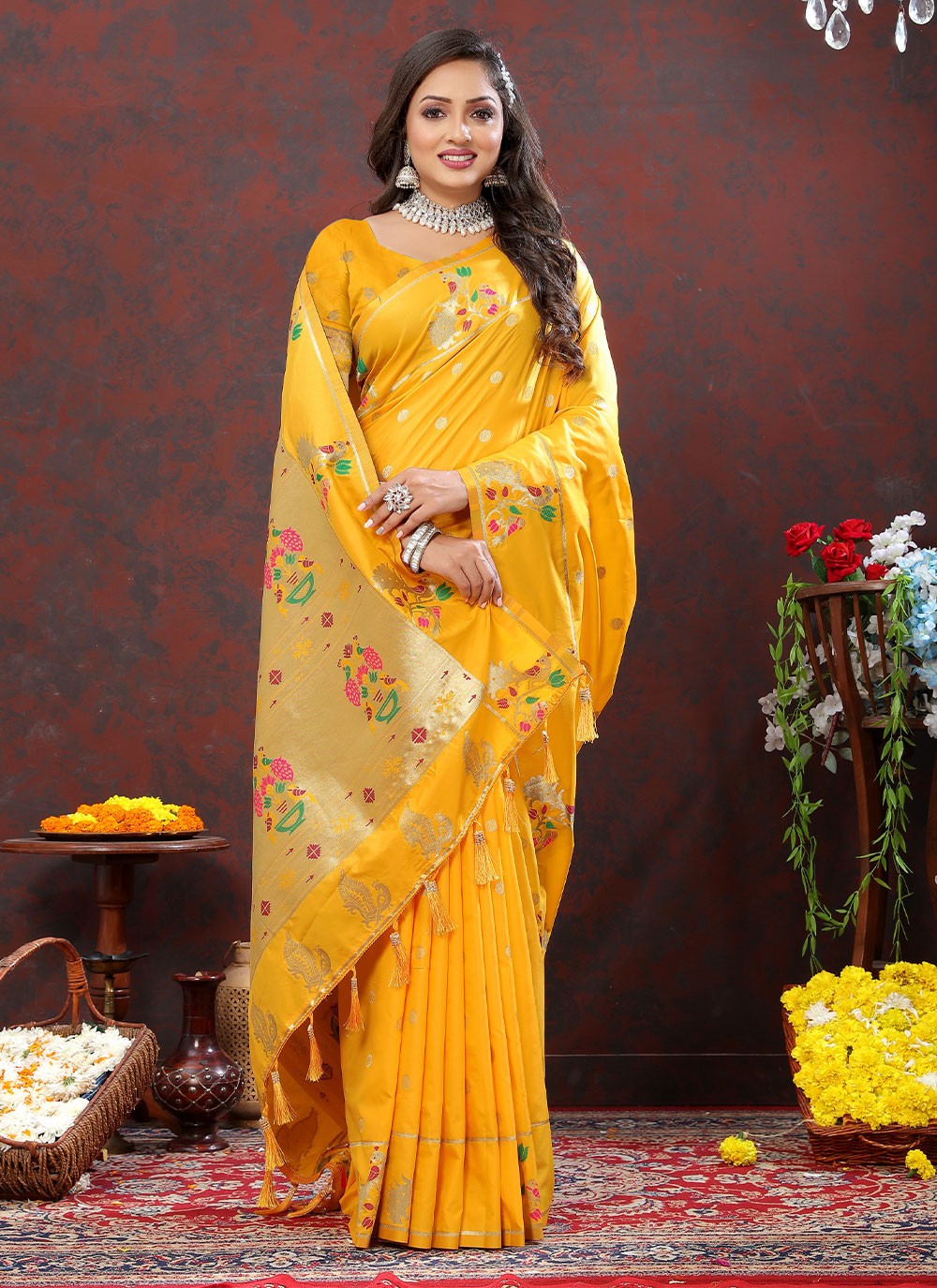 Trendy Meenakari Silk Saree - S4722